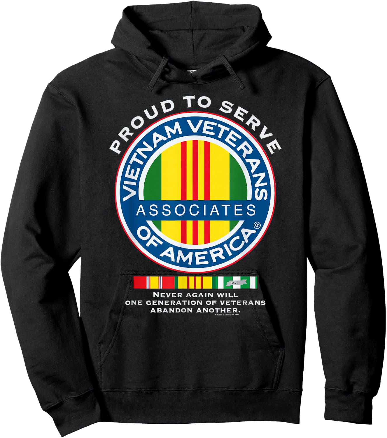 Proud to Serve Vietnam Veterans Associates of America Hoodie - Hoodie | Black