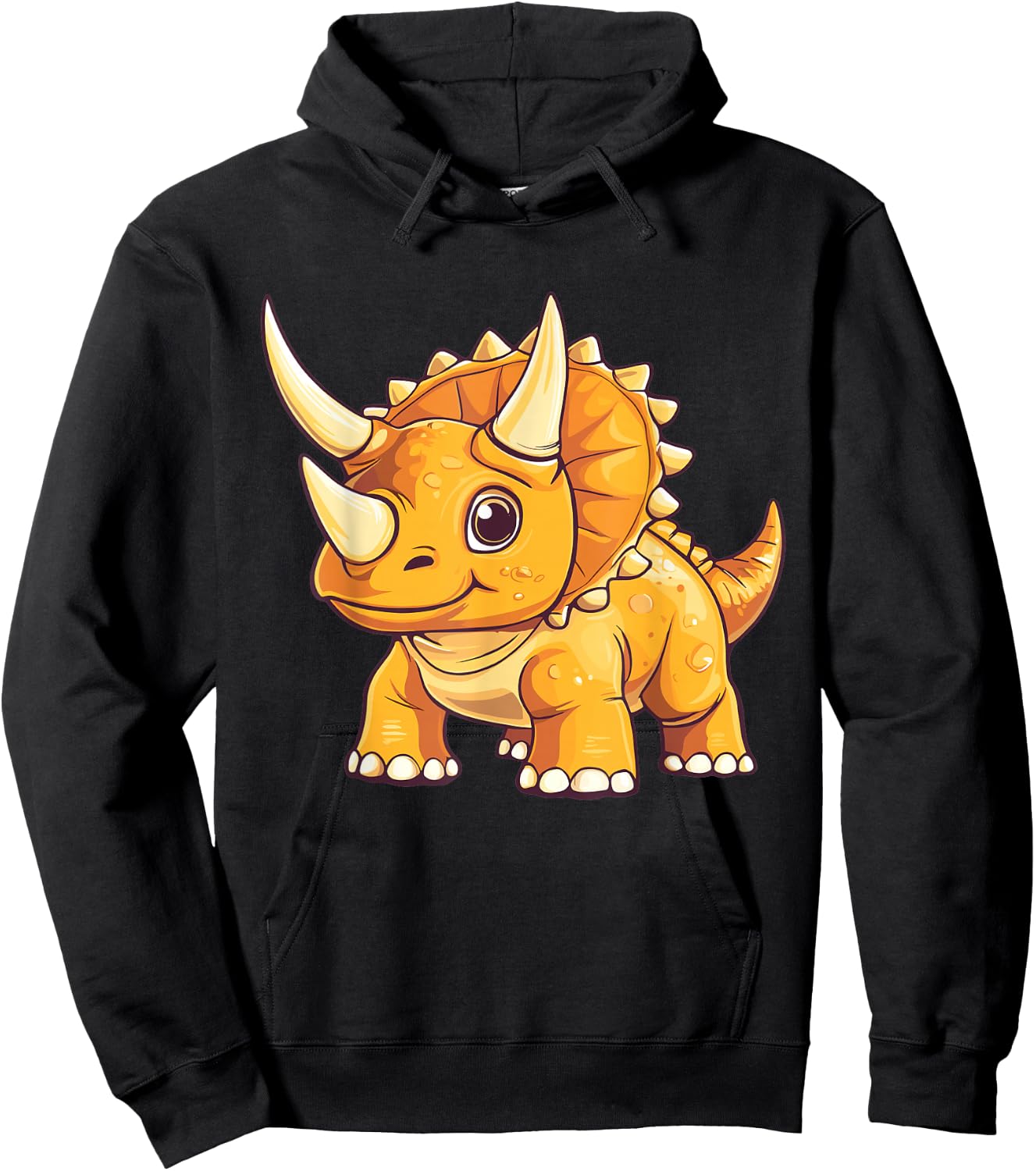 Kids Triceratops Hoodie - Hoodie | Black