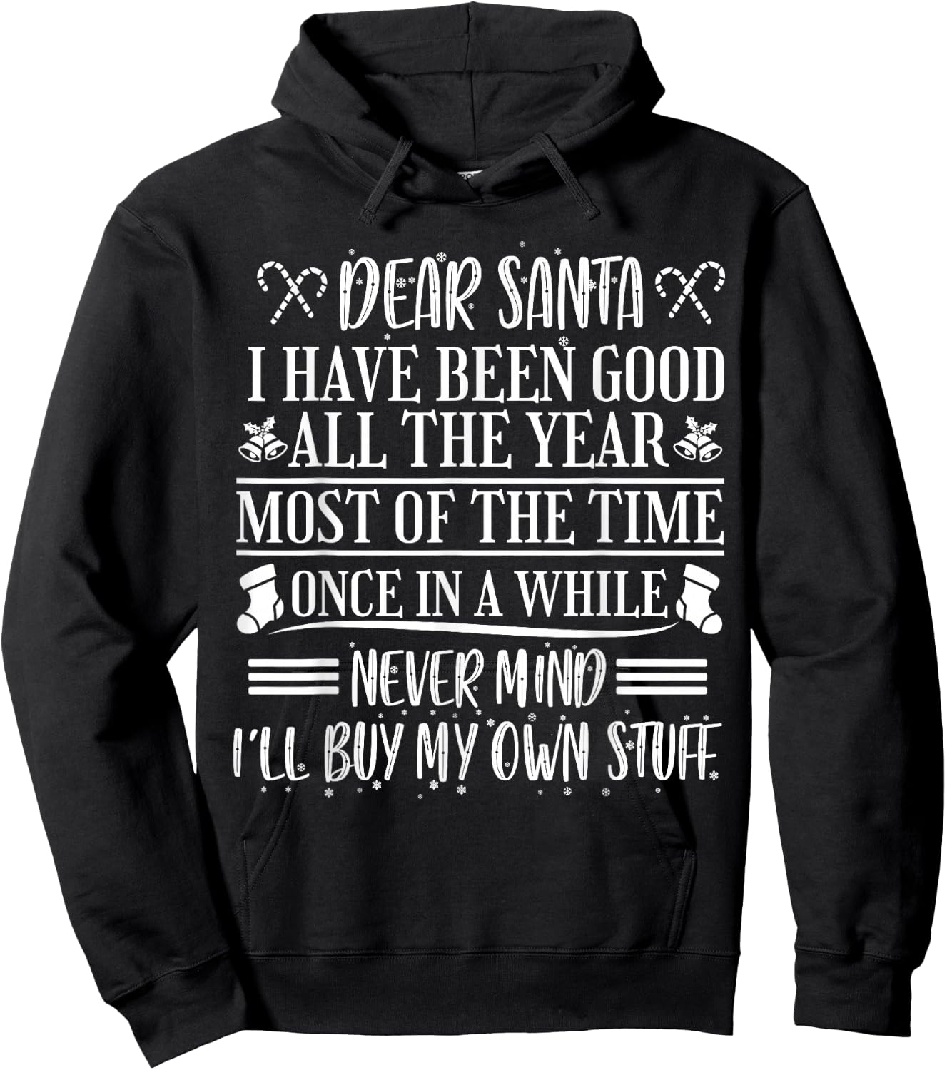 Christmas Santa Hoodie - Hoodie | Black