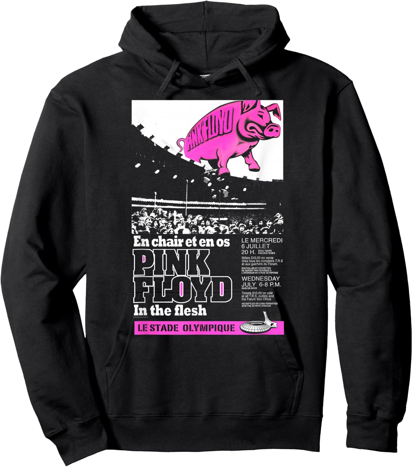 Pink Floyd Le Stade Olympique , black Hoodie - Hoodie | Black