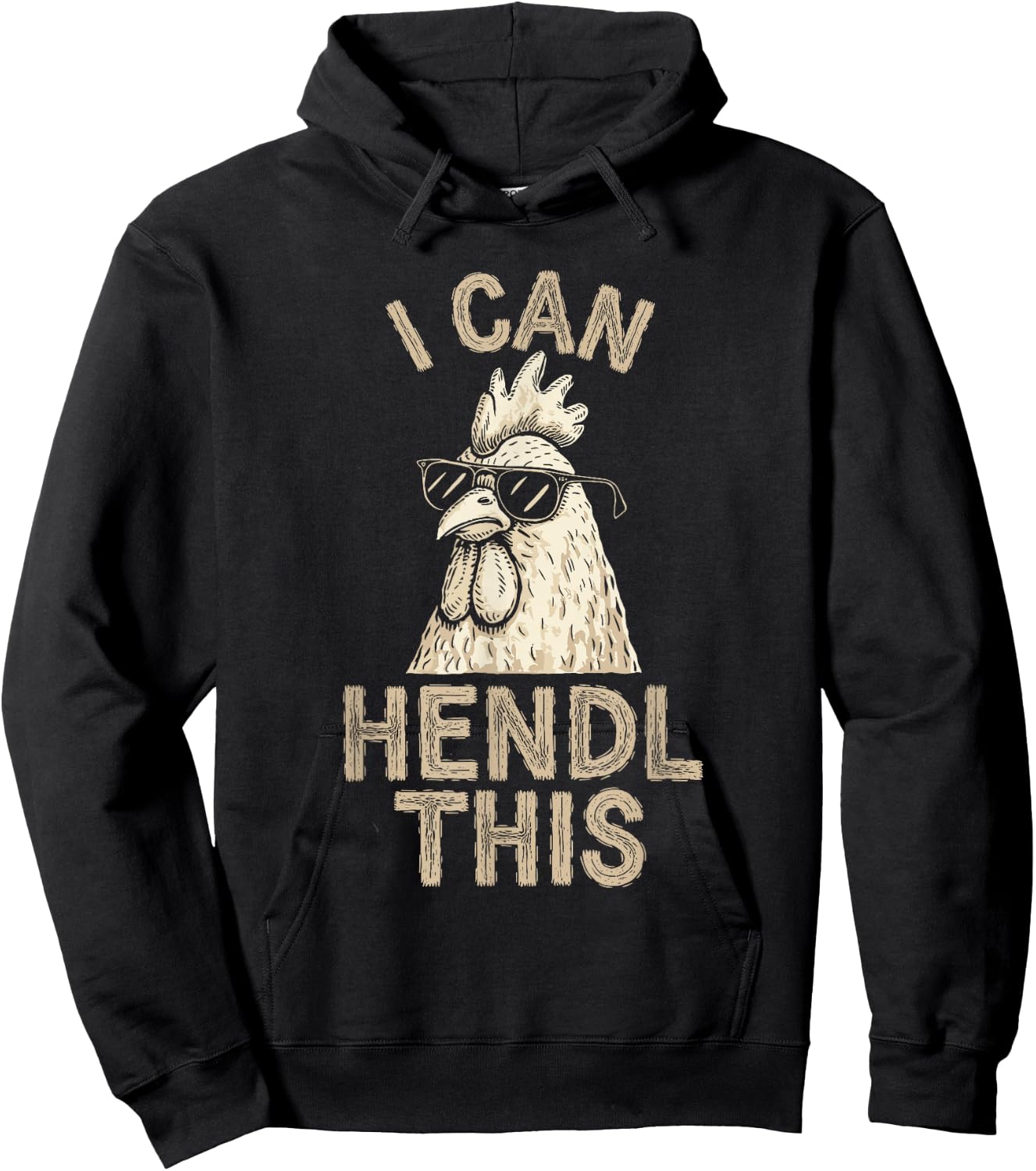 I Can Hendl This, Chicken Breeder Hens Poultry Farmer , black Hoodie - Hoodie | Black