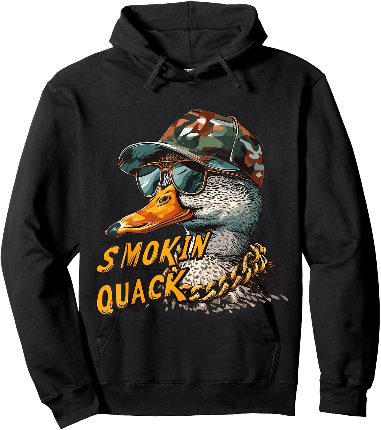 Duck Hunting Smokin Quack Duck Hunting Lover Hoodie - Hoodie | Black