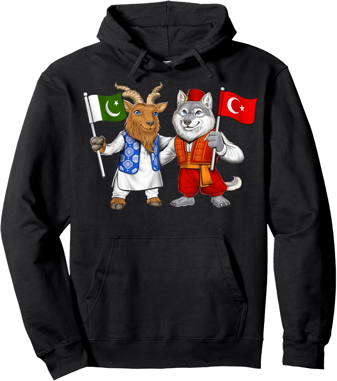 Pakistan Turkey Flag Pakistani Roots Proud Turkish Türkiye Hoodie - Hoodie | Black