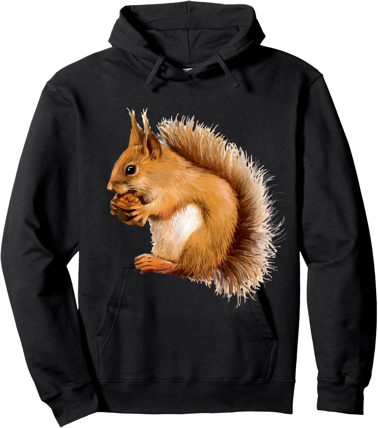 Squirrel , Squirrel Shirt for Children, Squirrel Women's , black, s Hoodie - Hoodie | Black