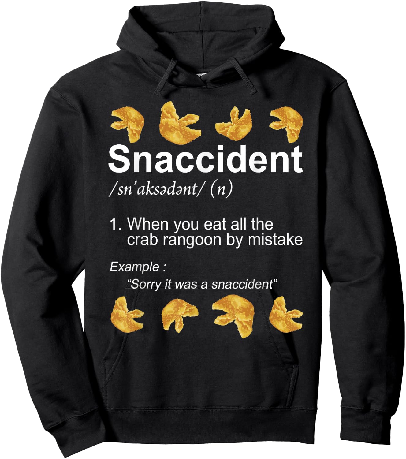 Funny Crab Rangoon Hoodie - Hoodie | Black