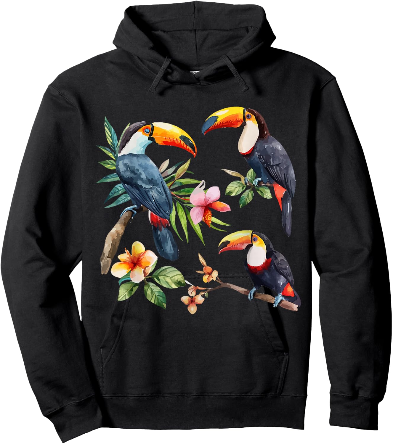 Tukan Aquarell Hoodie - Hoodie | Black