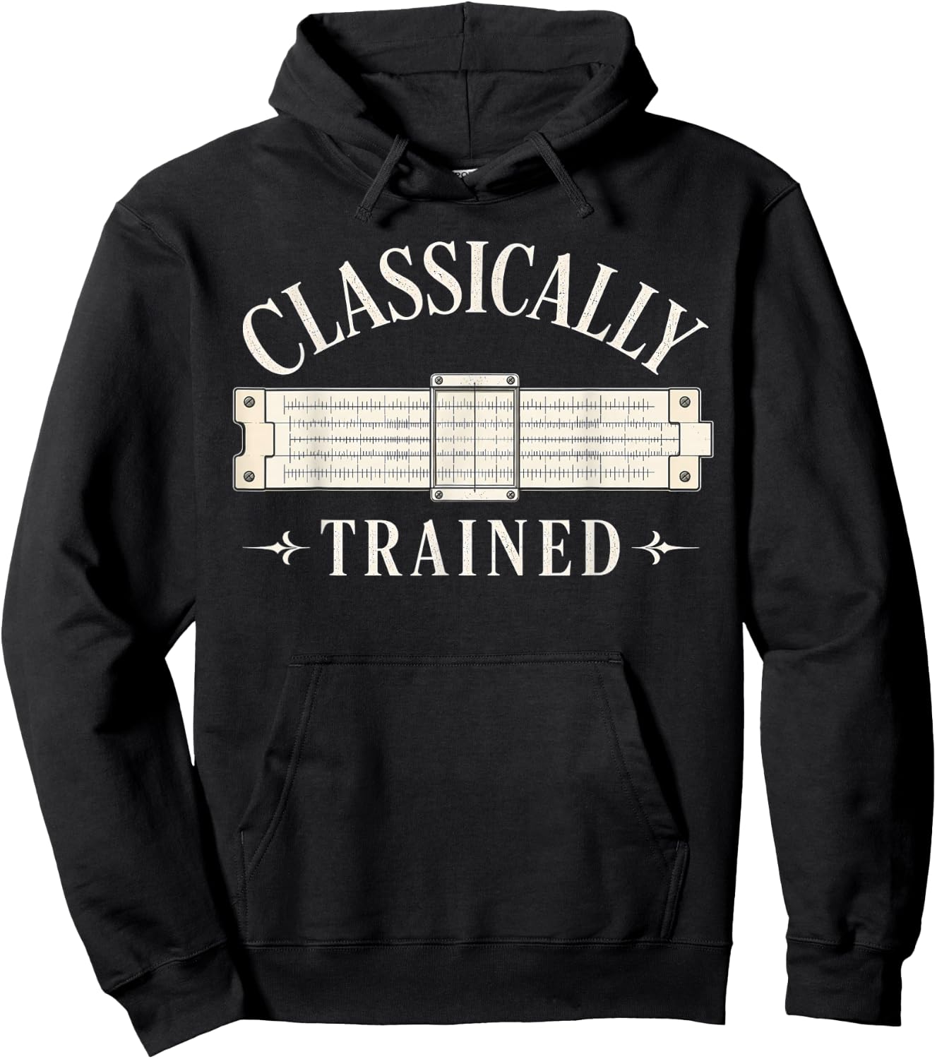 Classically Trained Slide Rule Retro Engineer Hoodie - Hoodie | Black