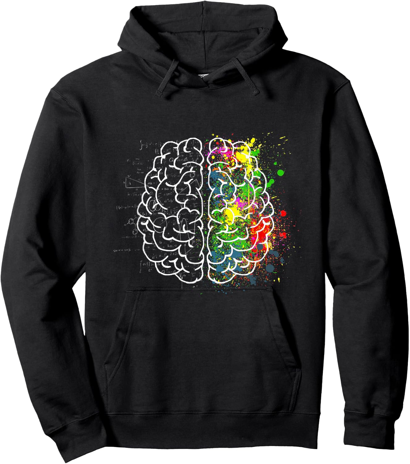 Right and Left Brain Parts Functions Psychology Neuroscience Hoodie - Hoodie | Black