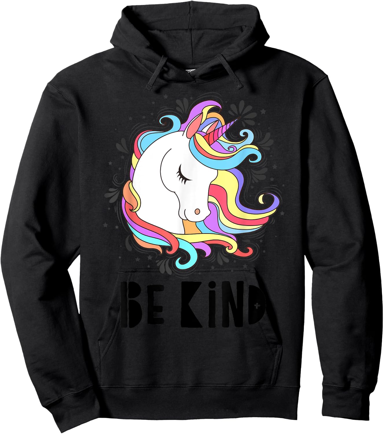 Be Kind Choose Kindness Anti Bullying Cute Rainbow Unicorn Hoodie - Hoodie | Black