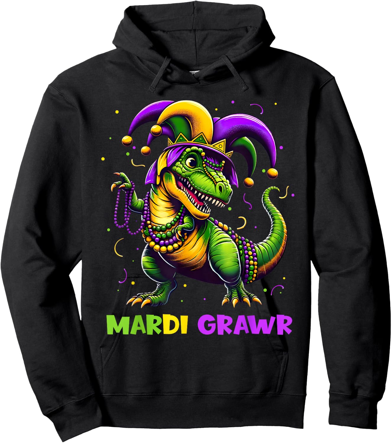 Toddler Kids Mardi Gras Boys Hoodie - Hoodie | Black