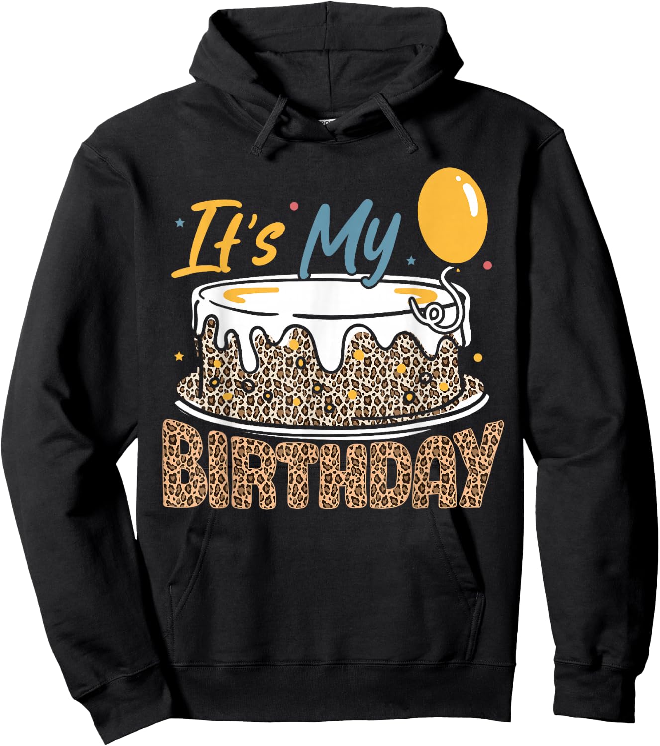 It's My Birthday Girl Cheetah Print Birthday Hoodie - Hoodie | Black