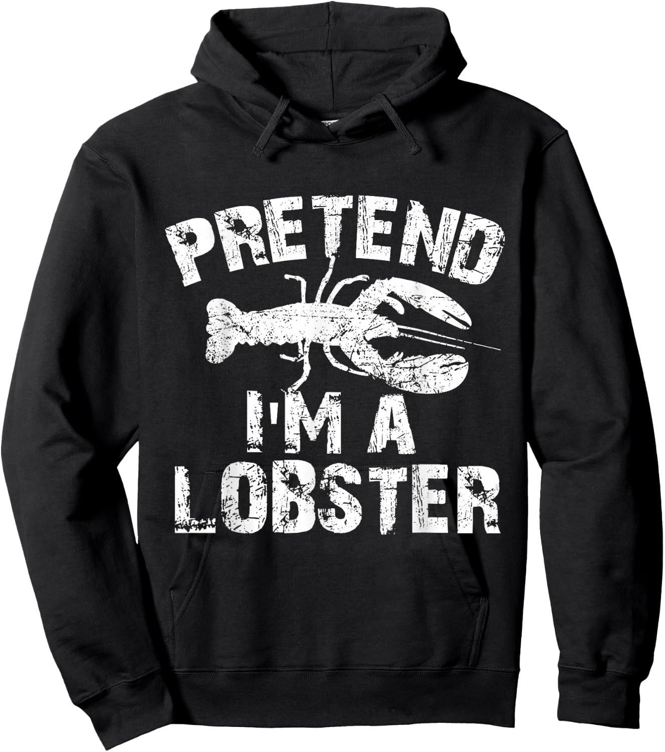 Funny Pretend I'm A Lobster Halloween Costume Party Hoodie - Hoodie | Black