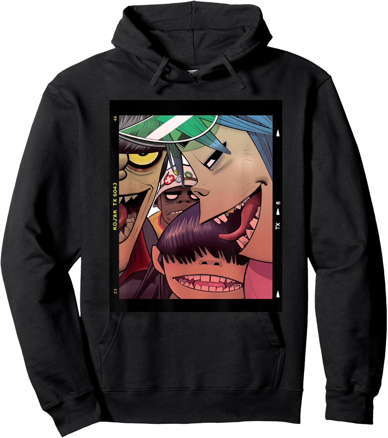 Gorillaz Polaroid Slide Hoodie - Hoodie | Black