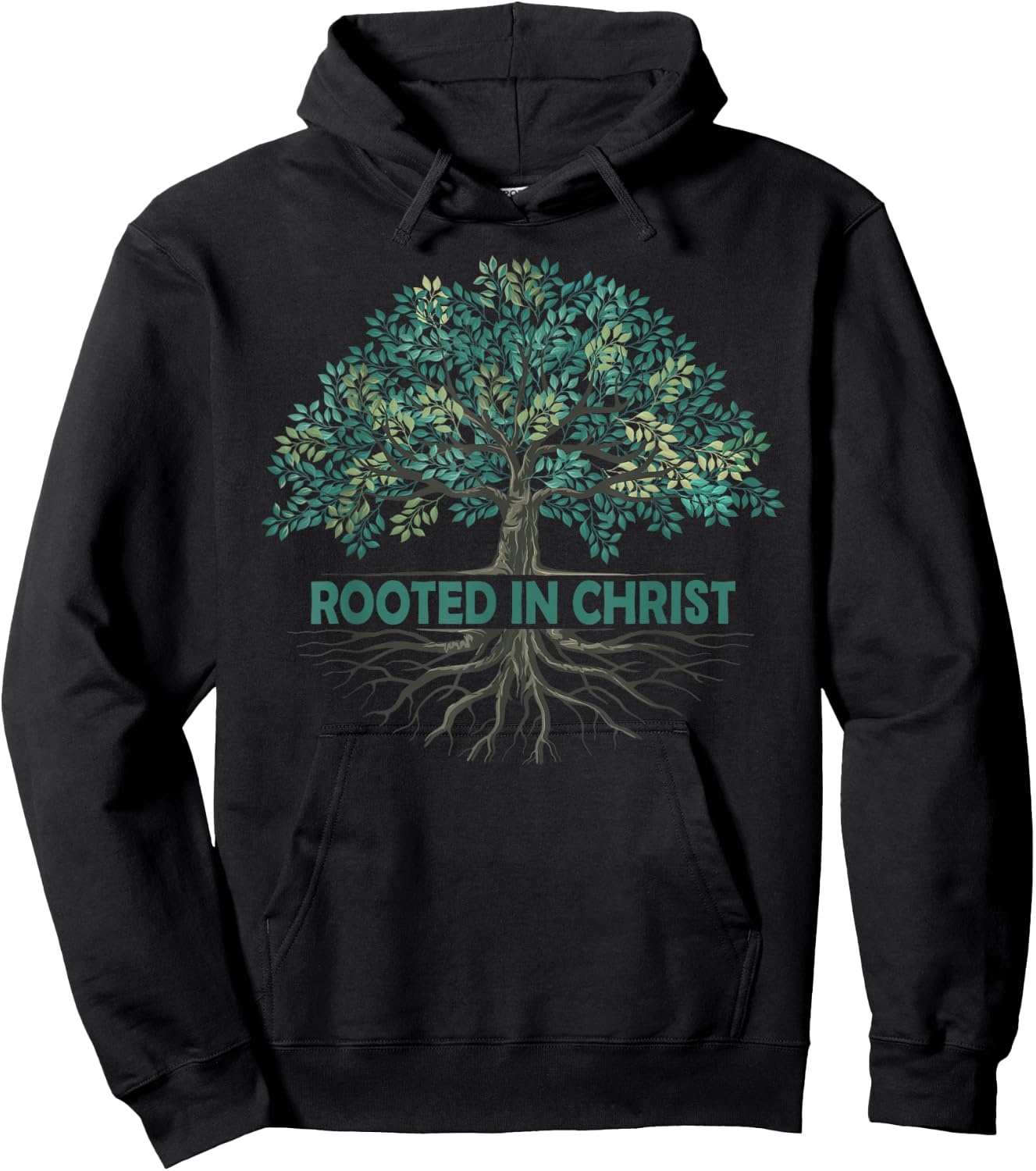 Rooted In Christ Tree God Roots Jesus Christians Hoodie - Hoodie | Black