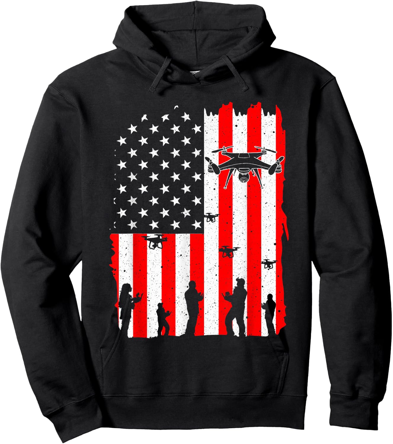 Funny Drone Art Women Drone Pilot Quadcopter Lovers Hoodie - Hoodie | Black