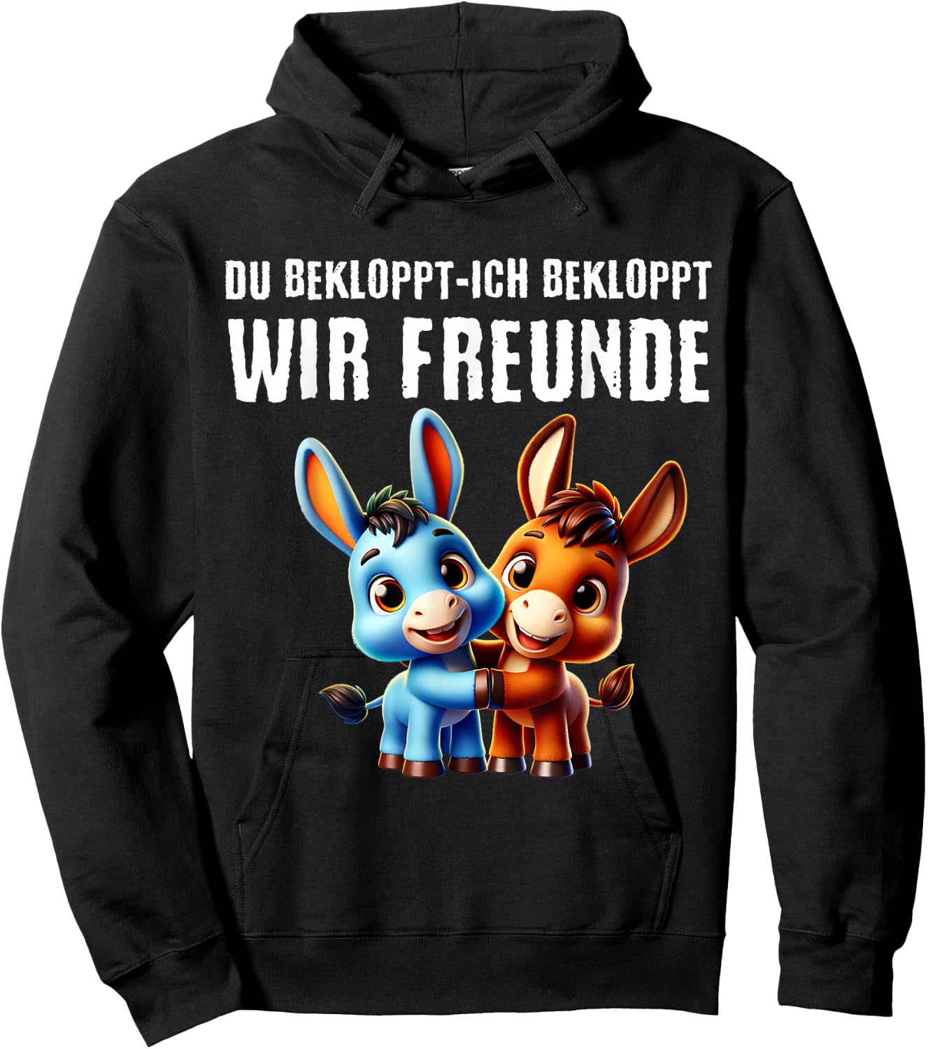 Du Bekloppt Ich Bekloppt Wir Freunde Beste Freundin Hoodie - Hoodie | Black