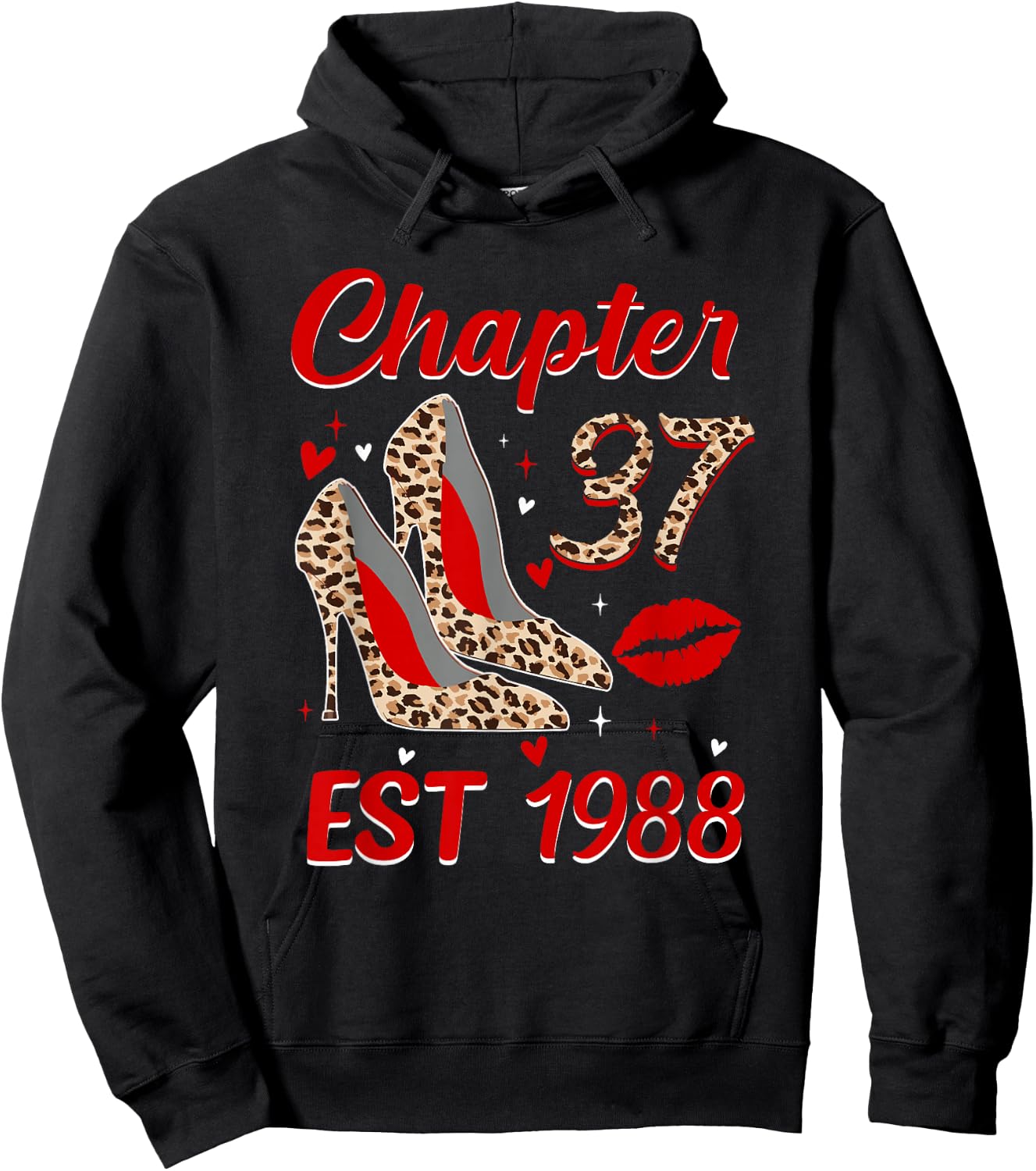Chapter 37 EST 1988 37th Birthday Women 37 Year Old Hoodie - Hoodie | Black