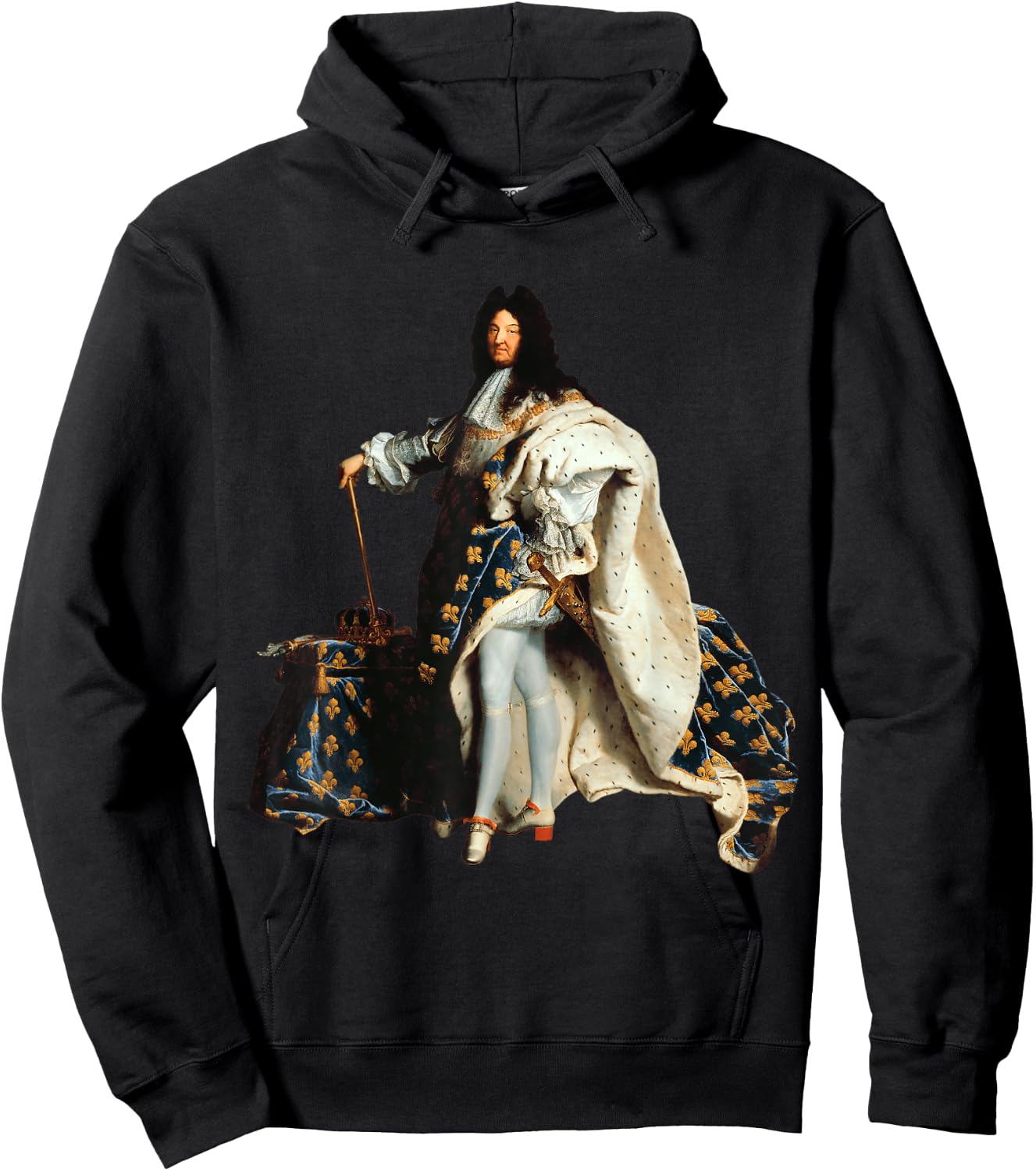 Louis XIV, Louis 14, French King Royalist Fleur de Lys , Black, S Hoodie - Hoodie | Black