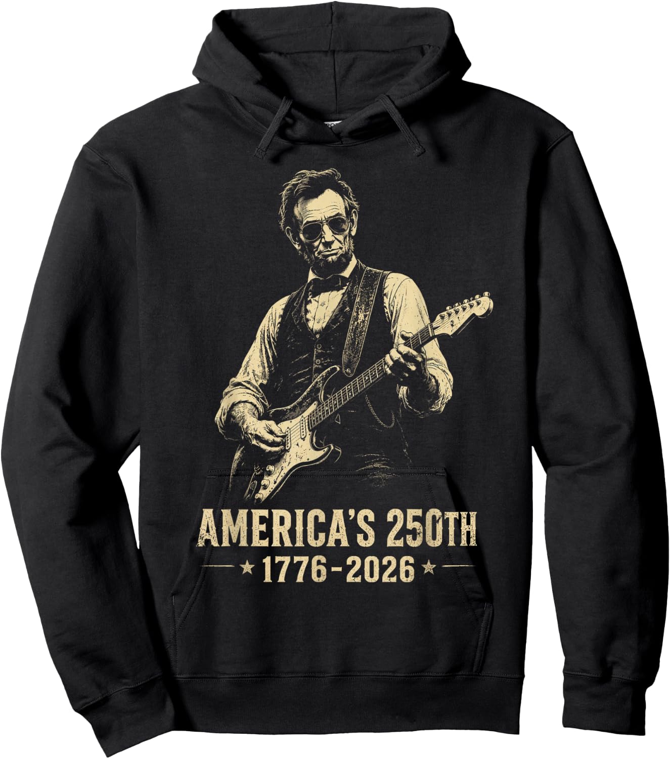 Abraham Lincoln 250 Years 250th Anniversary USA 4th of July Hoodie - Hoodie | Black