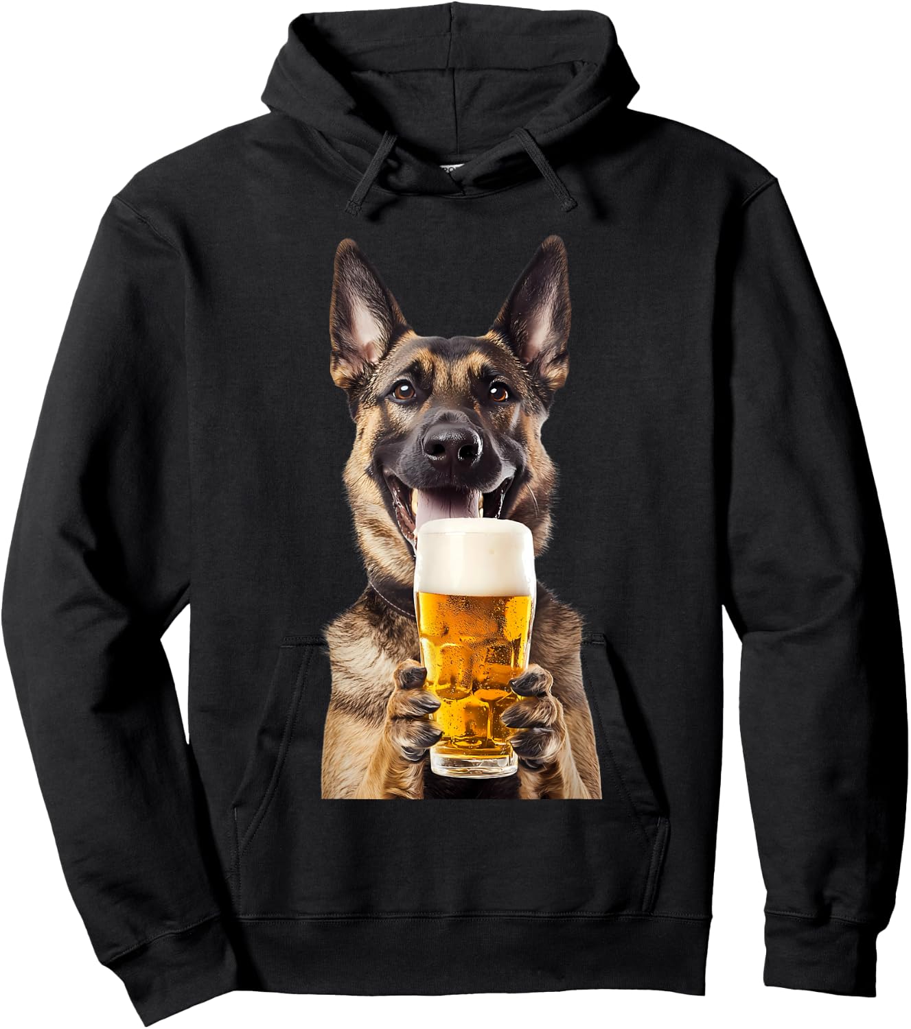 Belgian malinois Beer Hoodie - Hoodie | Black