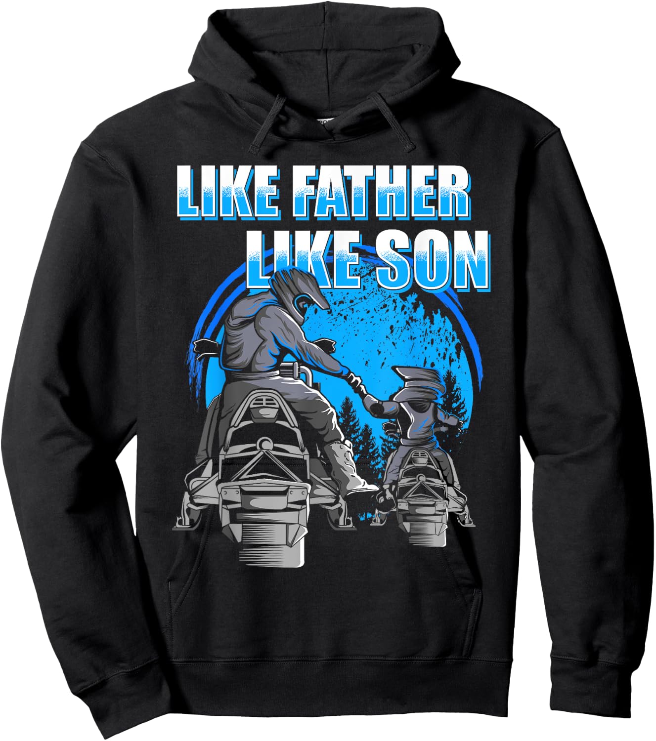 Snowmobile - Like Father Like Son Snowcross Hoodie - Hoodie | Black