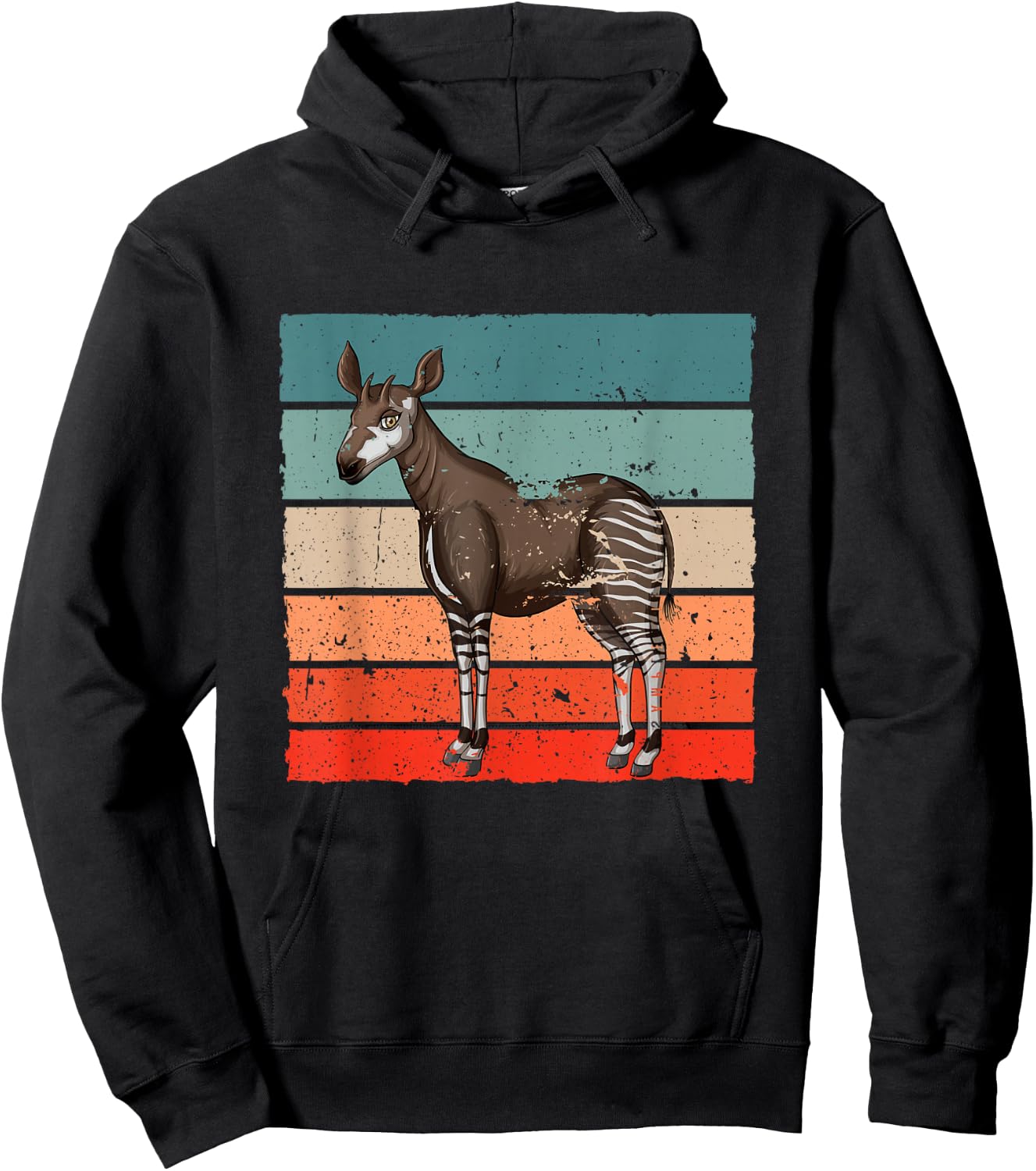 Okapi Lover Retro Okapi Girl Okapi Boy Okapis Hoodie - Hoodie | Black