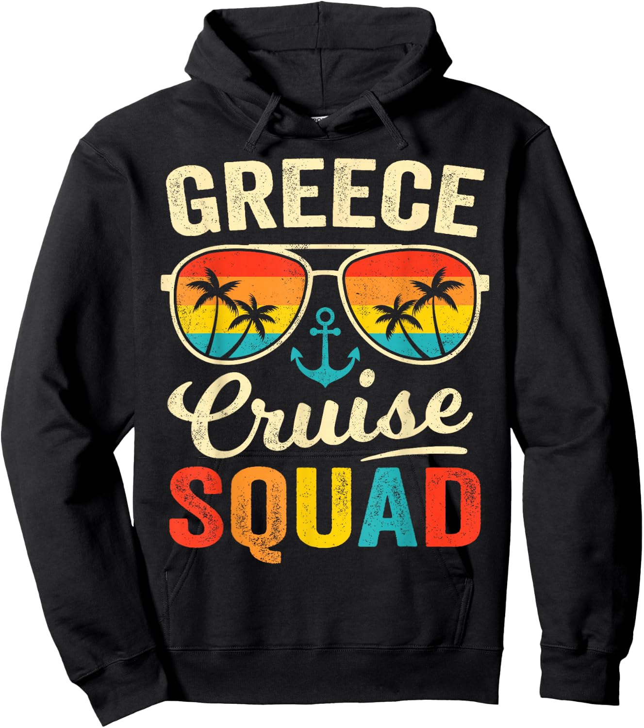 Greece Cruise Squad 2025 Summer Matching Family Group Hoodie - Hoodie | Black