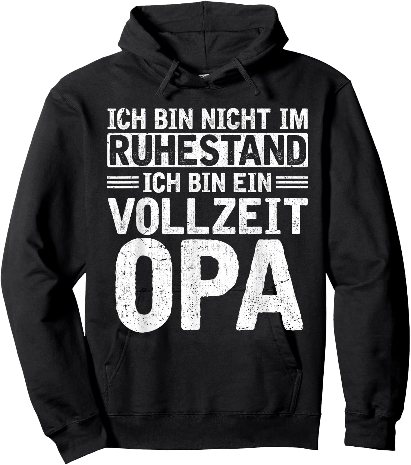 Ich bin nicht im Ruhestand bin Vollzeit Opa Rente Rentner Hoodie - Hoodie | Black