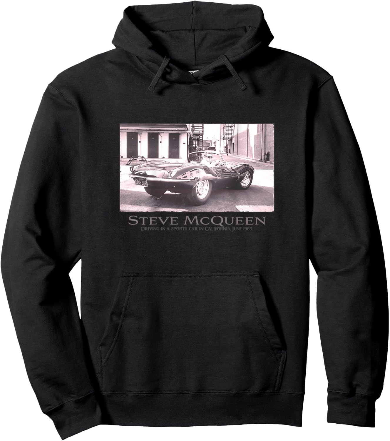 Steve McQueen_002_Back Printed , Black, S Hoodie - Hoodie | Black