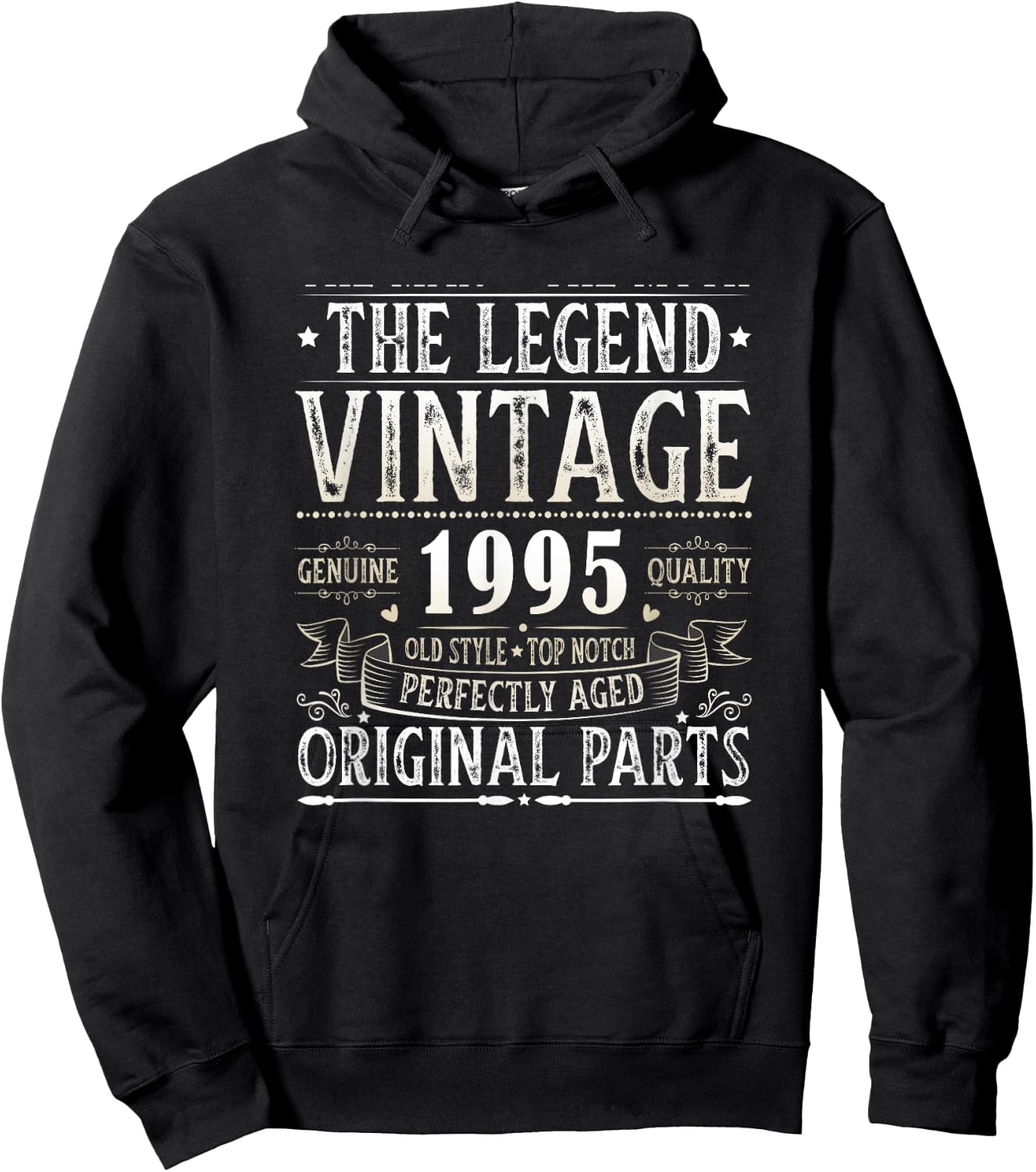 Vintage 1995 T Shirts Retro Funny 1995 Birthday Hoodie - Hoodie | Black