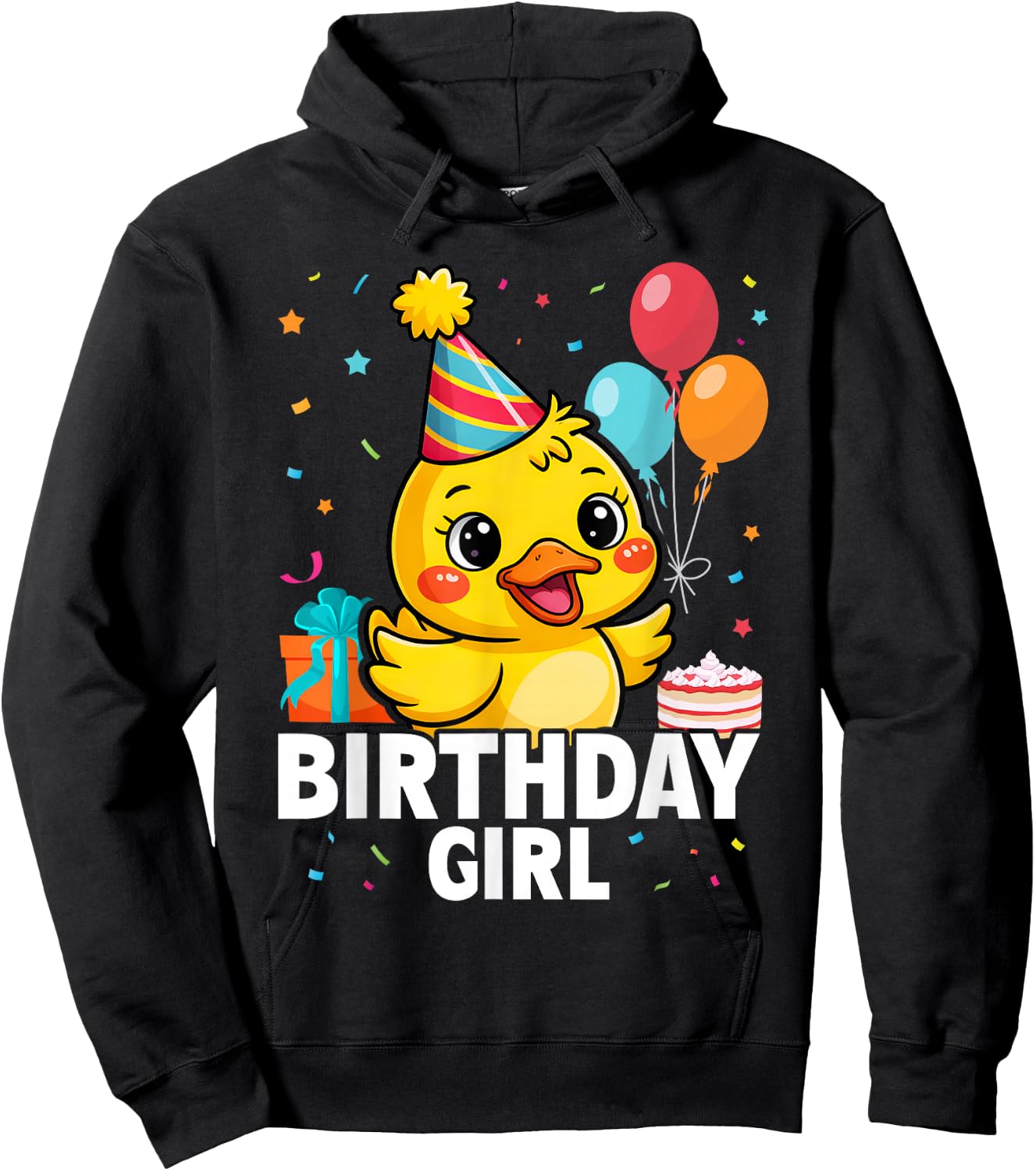 Duck Lover Birthday Girl Rubber Duck Hoodie - Hoodie | Black
