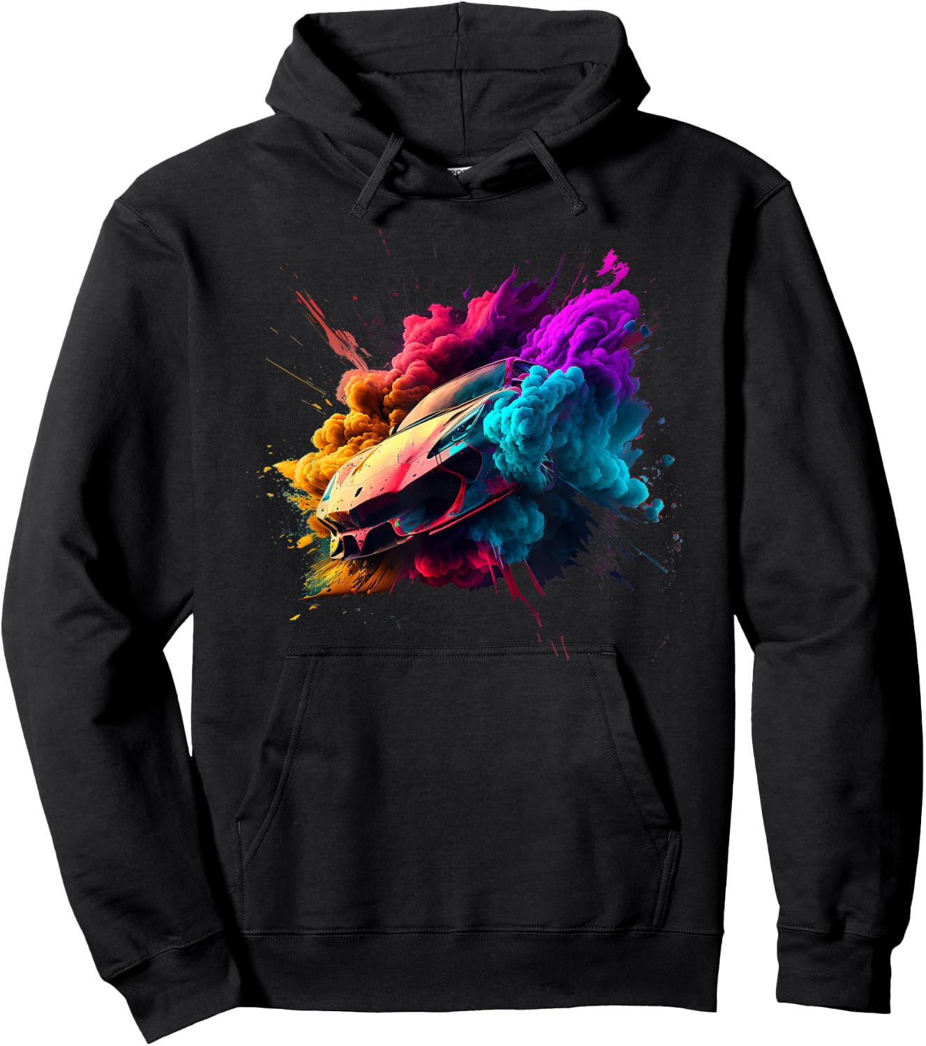Bunter Sportwagen - Rennauto Hoodie - Hoodie | Black