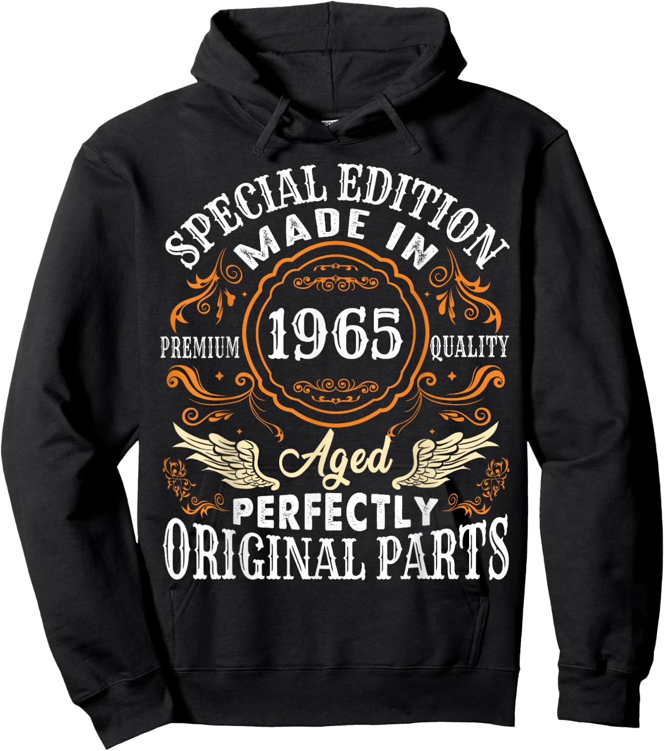 Vintage 1965 60th Birthday 60 Years Old Hoodie - Hoodie | Black