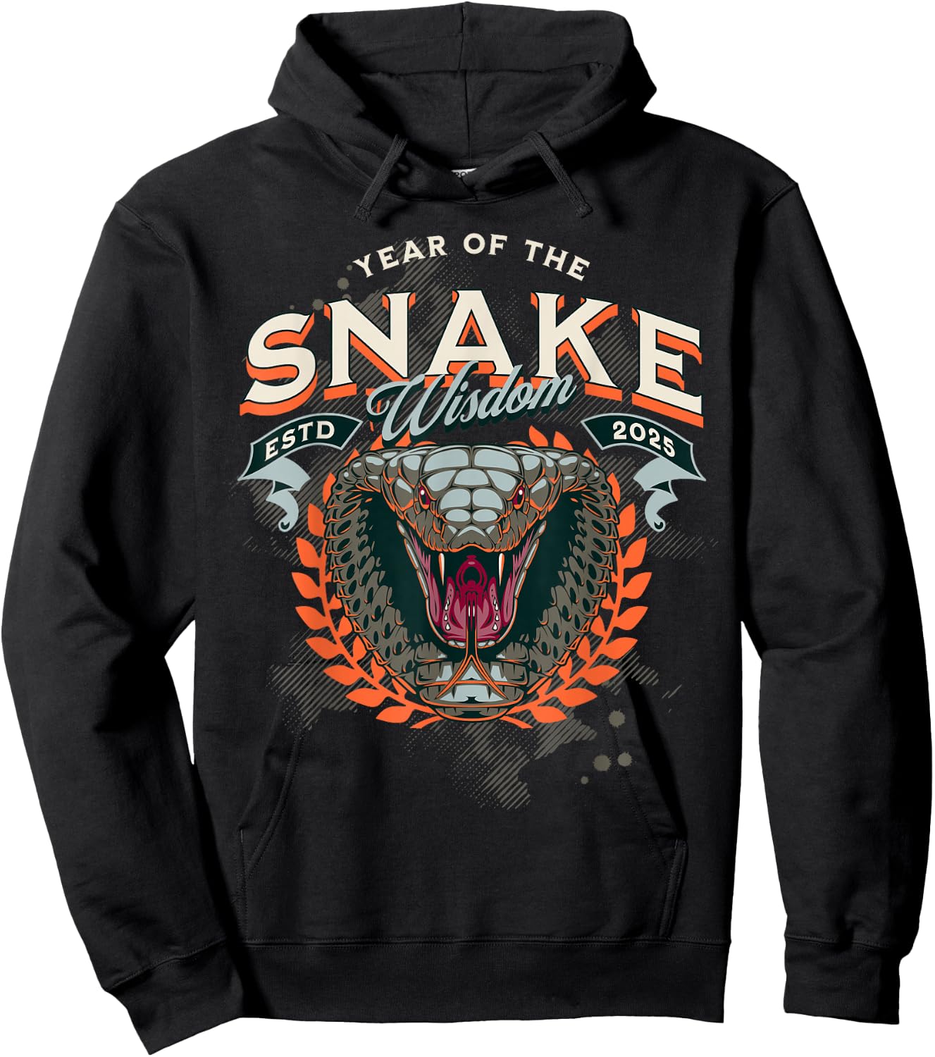 Celebrate Chinese New Year of the Snake 2025 Cobra Men Women Hoodie - Hoodie | Black