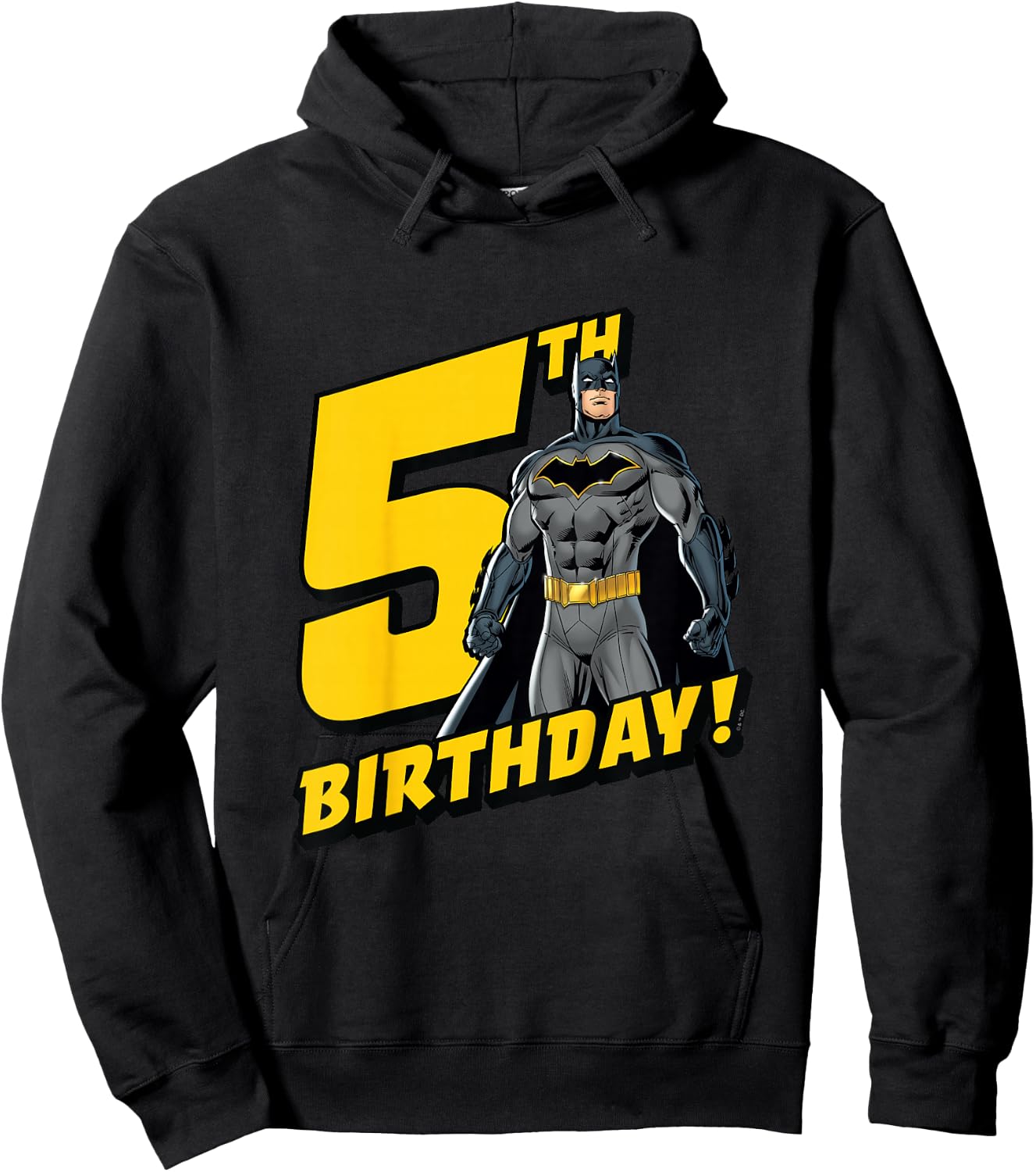 Kids Batman 5th Birthday Hoodie - Hoodie | Black