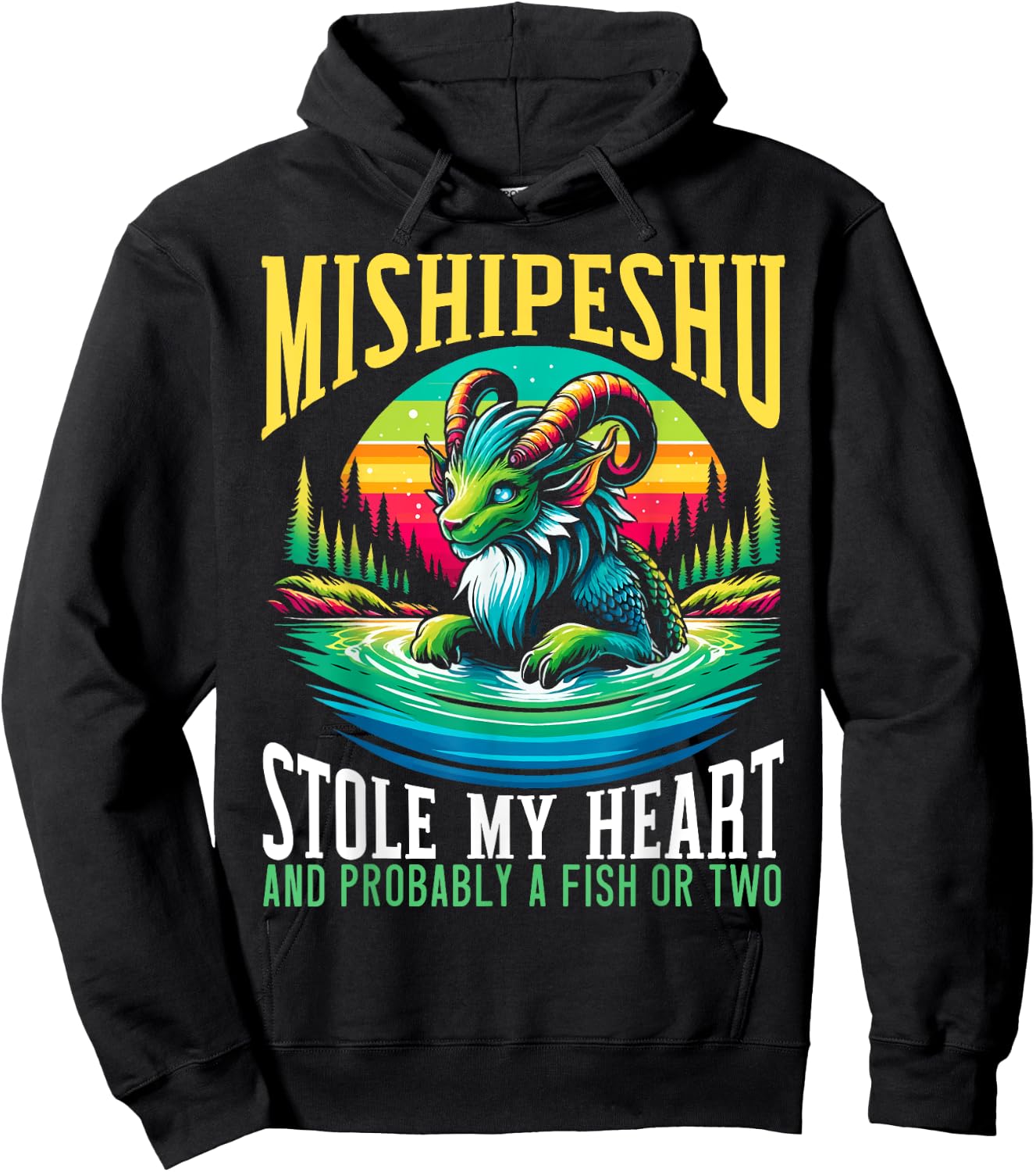 Mishipeshu Mythical Creature Cryptozoology Cryptid Hoodie - Hoodie | Black