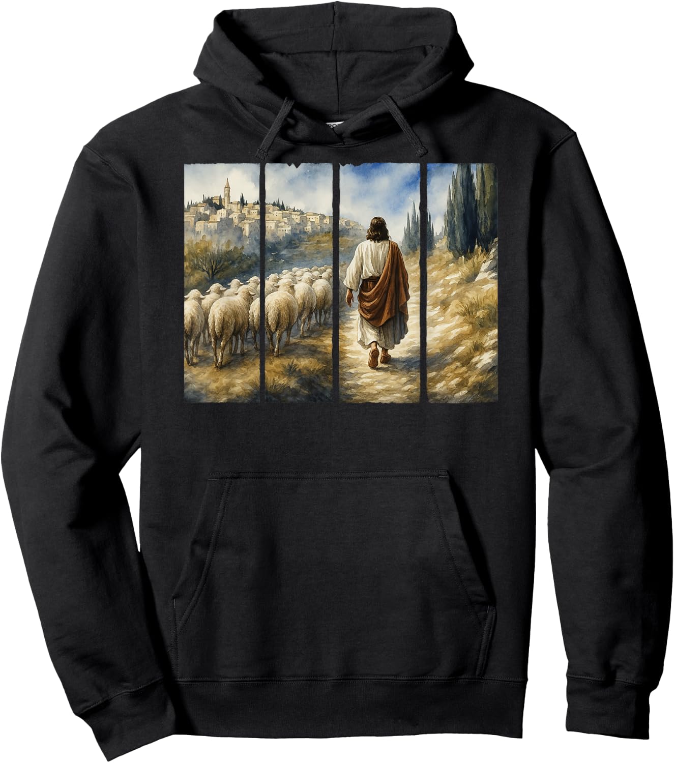 The Lord Is My Shepherd Jesus Christ The Good Shepherd Hoodie - Hoodie | Black