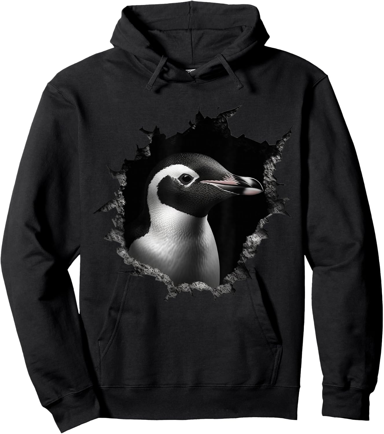 Penguin Wall - Animals Penguin Hoodie - Hoodie | Black