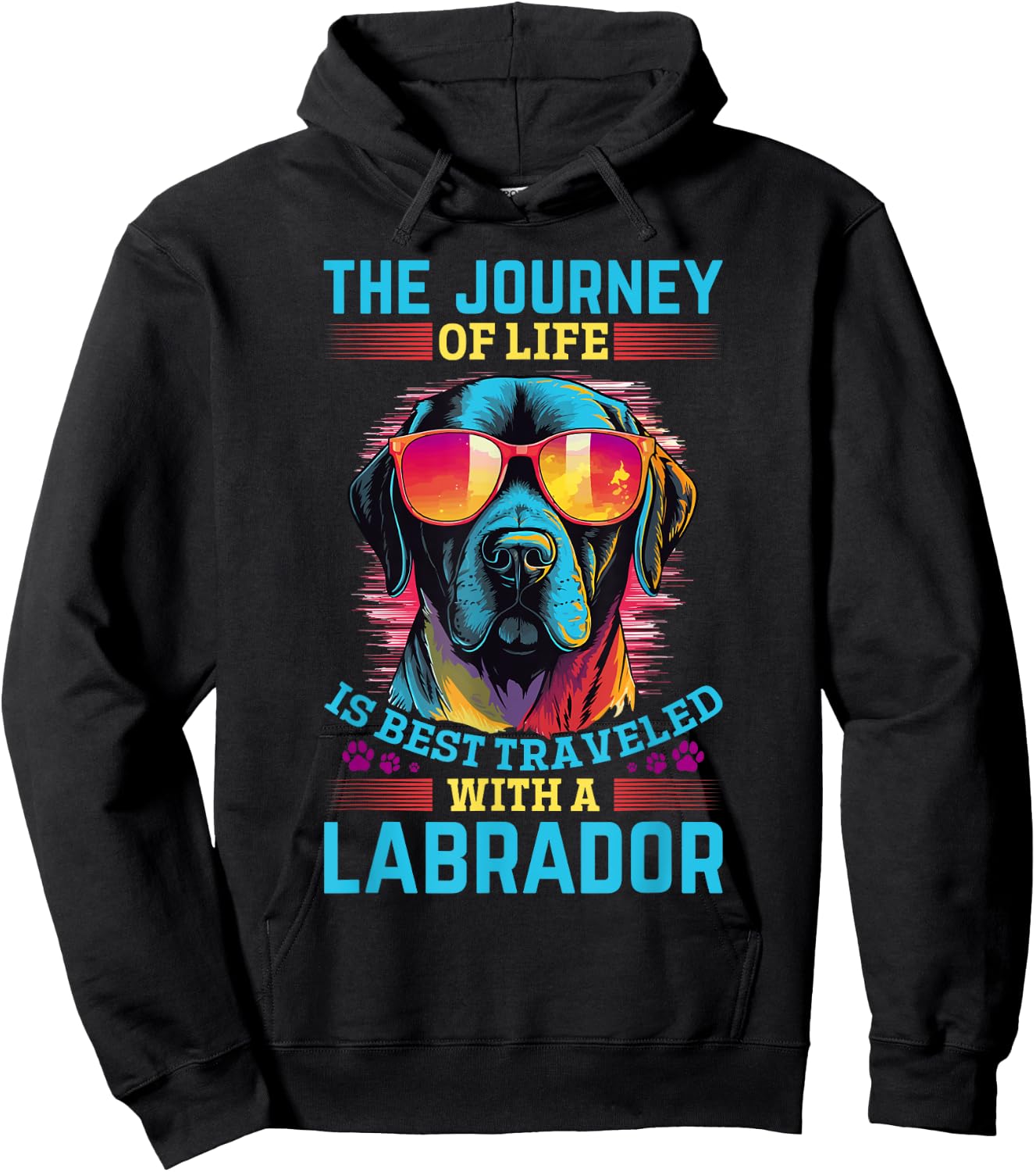 Labrador Retriever Dog Breed Pet - The Journey of life Hoodie - Hoodie | Black
