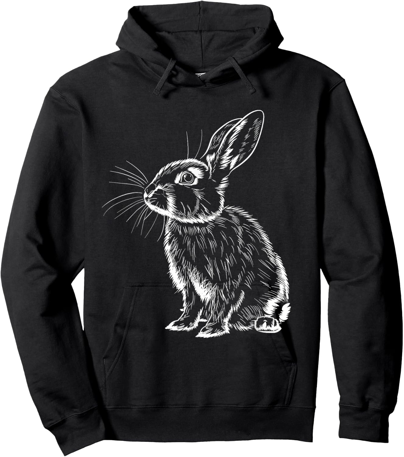 Funny Rabbit Animal Lover Cute Rabbit Bunny Art , black Hoodie - Hoodie | Black