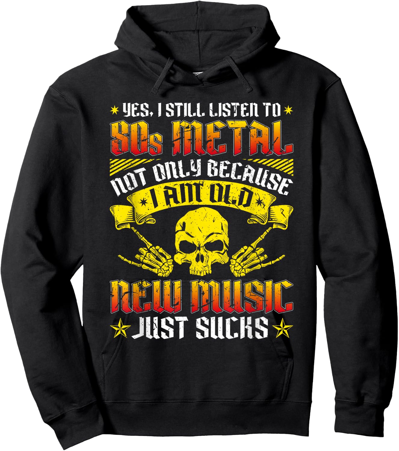 I Still Listen to 80s Heavy Metal Music Band Fan Metalhead Hoodie - Hoodie | Black