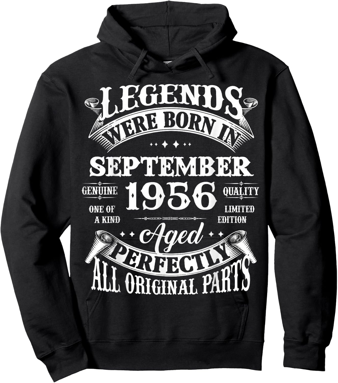 70th Birthday Gift Legends Born In September 1956 70 Yrs Old Hoodie - Hoodie | Black