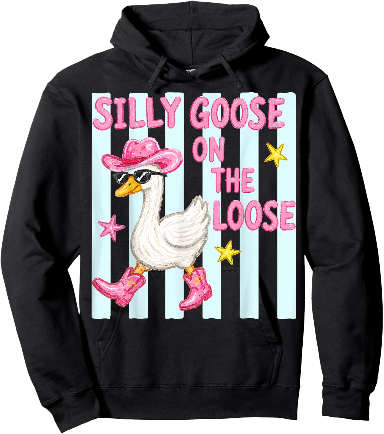 Got Too Silly Funny Goose Pun Humor Summer Women Kid Hoodie - Hoodie | Black