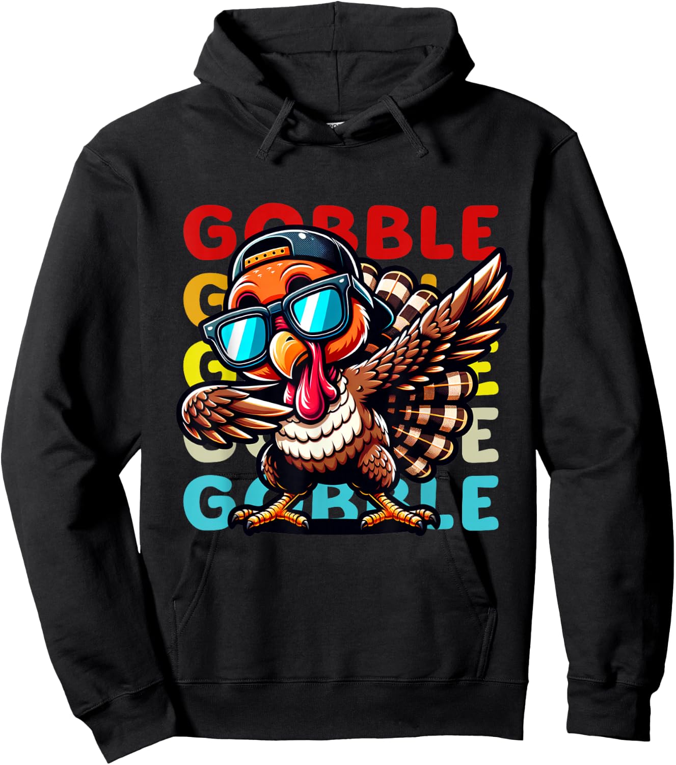 Thanksgiving Turkey Shirt Kids Boys Girls Turkey Thansgiving Hoodie - Hoodie | Black