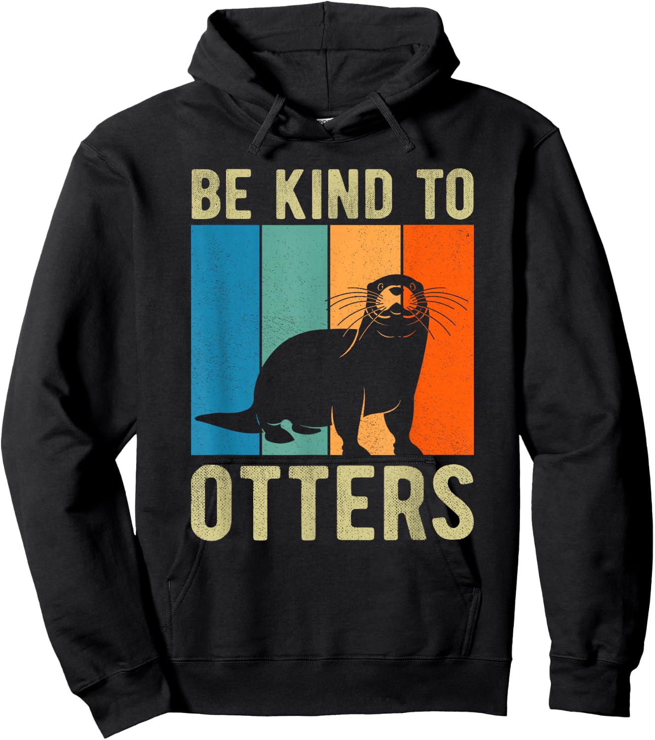 Kids Otter Pun Be Kind to Otters Be Kind to Others Hoodie - Hoodie | Black