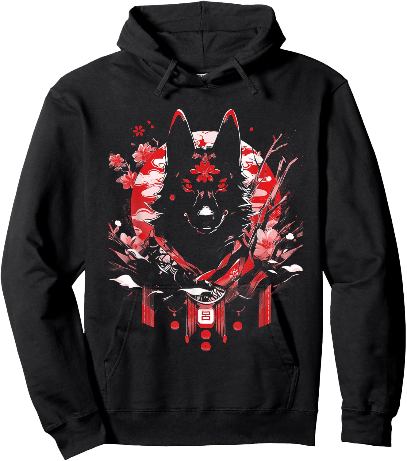 Sable Black German Shepherd Dog Ninja Samurai Japanese Cute Hoodie - Hoodie | Black