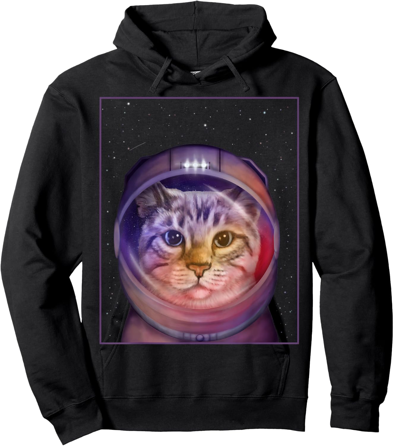 Astronaut cat - Kitty in space with helmet Women Kids Hoodie - Hoodie | Black