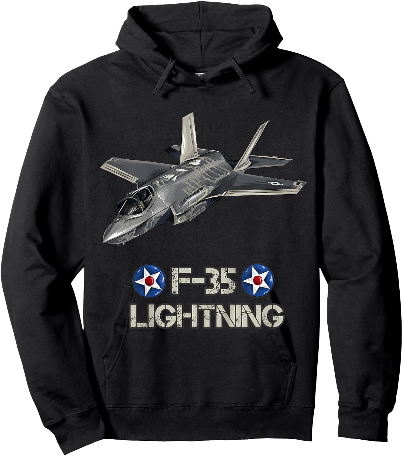 American Aircraft Stealth Fighter F35 lightning Hoodie - Hoodie | Black