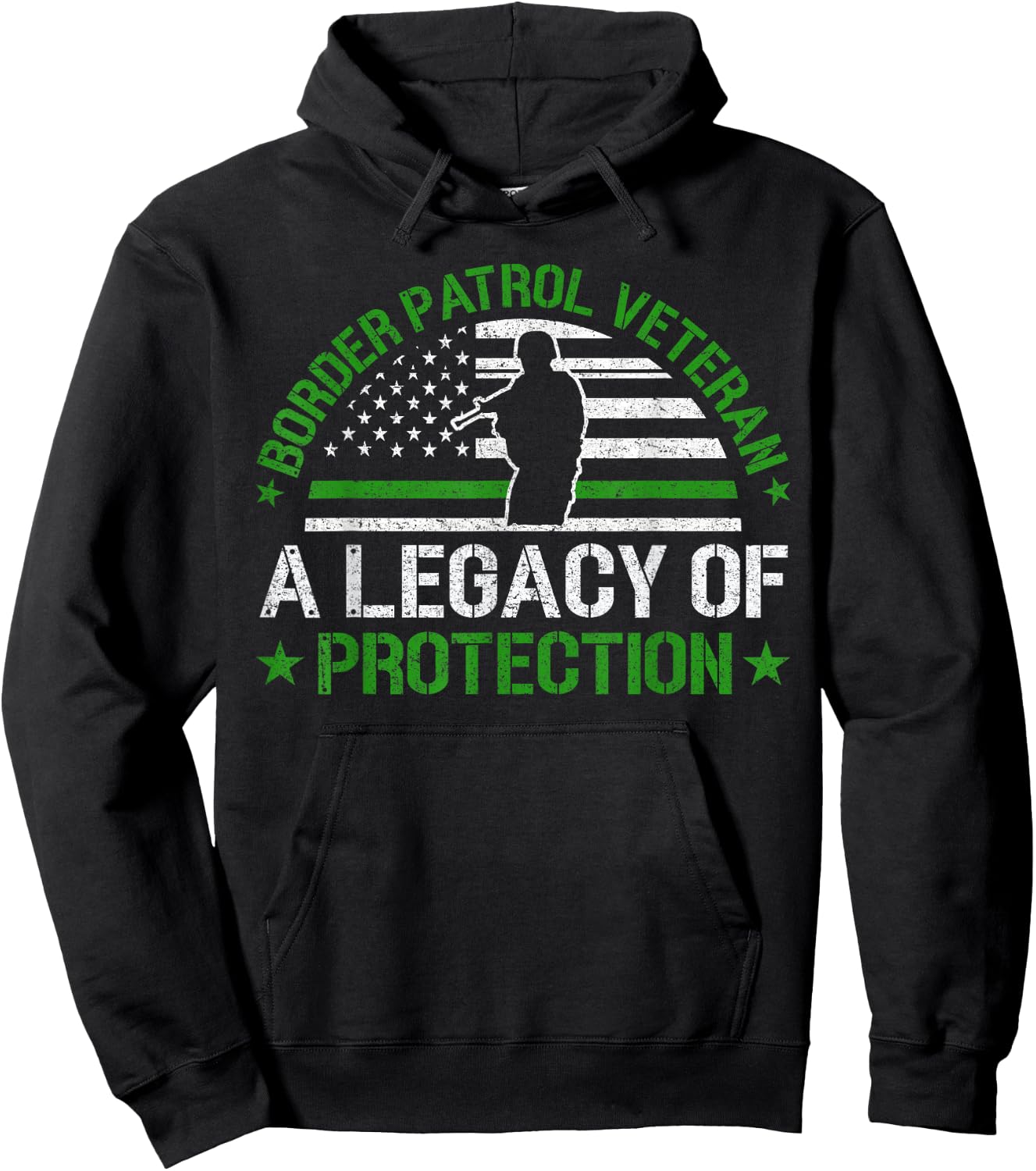 A Legacy of Protection - Border Patrol Veteran Hoodie - Hoodie | Black