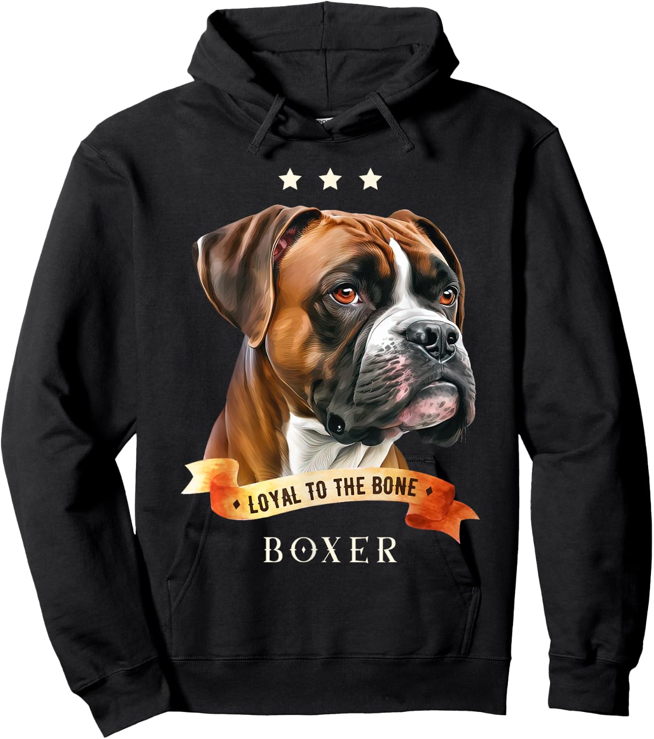 Loyal To The Bone Boxer Boxer Loyal Dogs Hoodie - Hoodie | Black